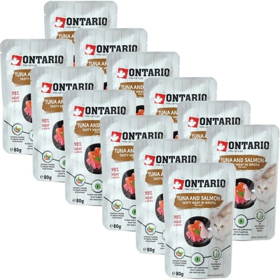 ONTARIO Онтарио Кот тон и сьомга 12 x 80 г