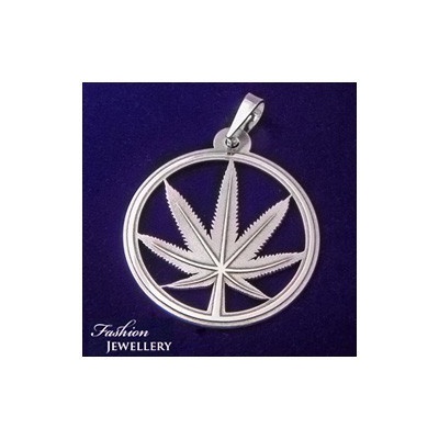 Klenotyn Přívěsek marihuana ze stříbra KPRS151