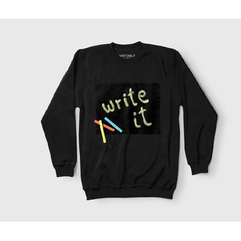 Image 1 of March Design Studio Детски дизайнерски суитчър с цветни тебешири, черен