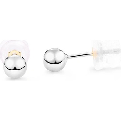 Cutie Jewellery náušnice z bieleho zlata kôstky Z5014W