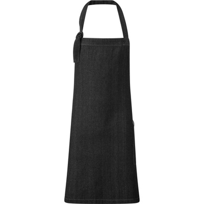 Premier Zástěra Regenerate PR 122 s laclem a bočními kapsami COT390122m0999-black denim Černá denim