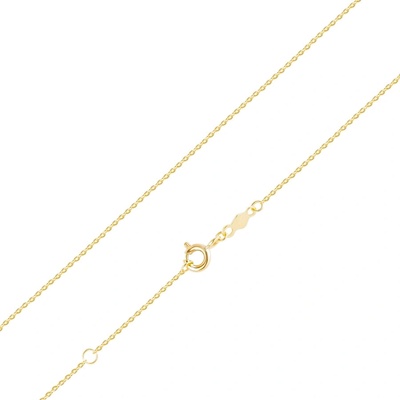 Šperky eshop 14K zlatý řetízek zkosená oválná očka S5GG259.77