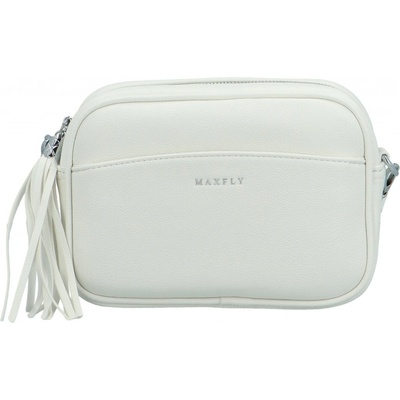 MaxFly Stylová dámská koženková crossbody Rozana bílá