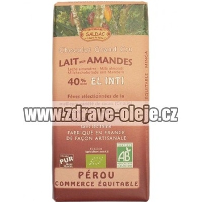 Salute Livi Mléčná Bio s mandlemi 40% 100 g