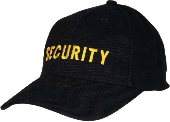Baseball Cap SECURITY černá