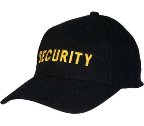 Baseball Cap SECURITY černá
