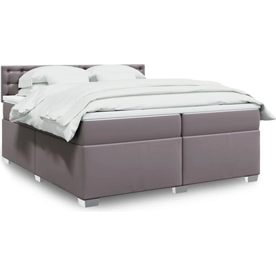 vidaXL 11461.3288438 Boxspring postel s matrací šedá umělá kůže
