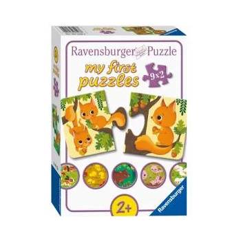 Ravensburger Моят първи пъзел Ravensburger 9х2 части - Животните и техните деца, 7003123