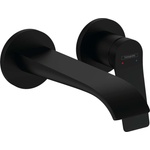 Hansgrohe Vivenis - Смесител за мивка за вграждане, с две дупки, EcoSmart, черен мат 75050670 (75050670)