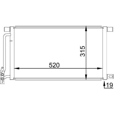 Kondenzátor, klimatizace MAHLE AC 235 001S