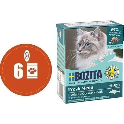 Bozita Fresh Menu kousky v rosolu s treskou 6 x 370 g