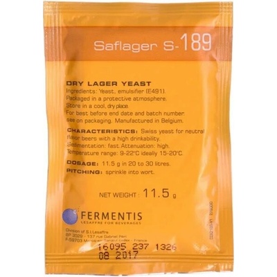 Pivné kvasinky Fermentis Saflager S-189 11,5 g spodné kvasenie