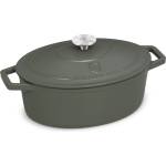Berlinger Haus Овална чугунена тава с емайл Matte Green 32cm 55471 (BH/8968)