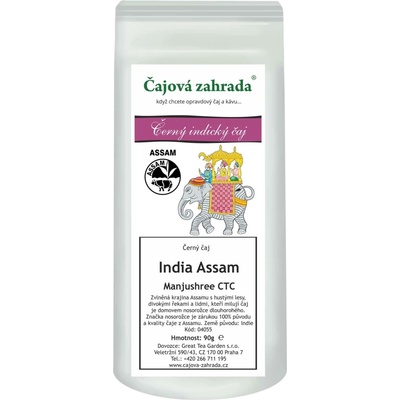 Čajová zahrada India Assam Manjushree CTC černý čaj 90 g