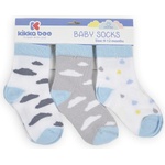 Kikkaboo Бебешки памучни чорапи Kikkaboo - Mомчета, 3-6 m (31110010005)