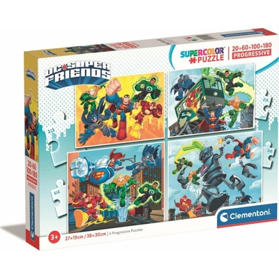 Clementoni DC Super Friends 4v1 20+60+100+180 dielov