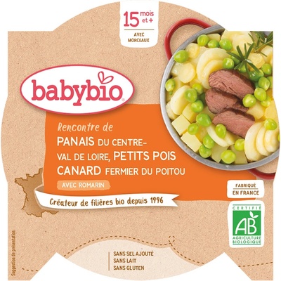 Babybio Pastiňák s hráškem a kachnou 260 g