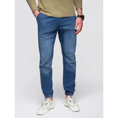 Ombre Men's wash-effect denim JOGGERS pants blue modrá bílá kaki