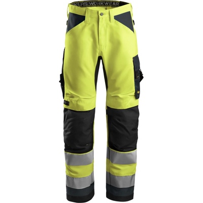 Snickers Workwear reflexné nohavice AllroundWork zimné 37.5 trieda 2 žlté