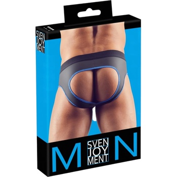 Svenjoyment - отворен джок слипове (черно-синьо) - L