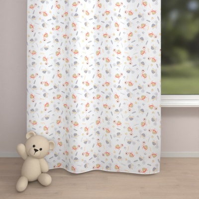 Biante Dětský bavlněný závěs Sandra SA-373 Veselé želvičky na bílém 150x200 cm
