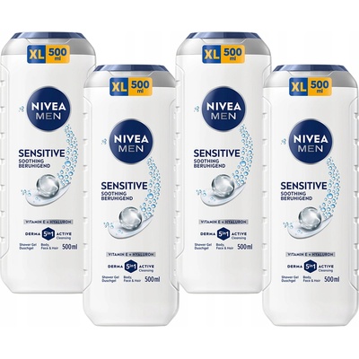 Sada kosmetiky Nivea Men Sensitive 4 x 500 ml