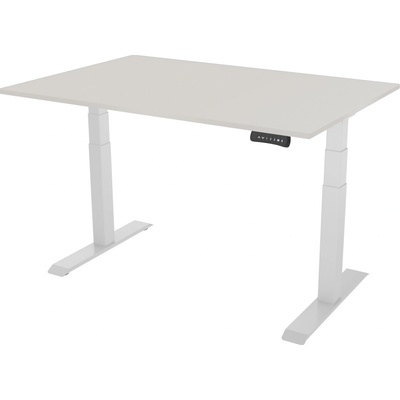 Delso Výškovo nastaviteľný stôl PROJUSTER 60 x 120 cm svetlosivá / biela