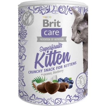 Brit Care Snack Superfruits Kitten s kuřetem, kokosem a borůvkou pro koťata 100 g