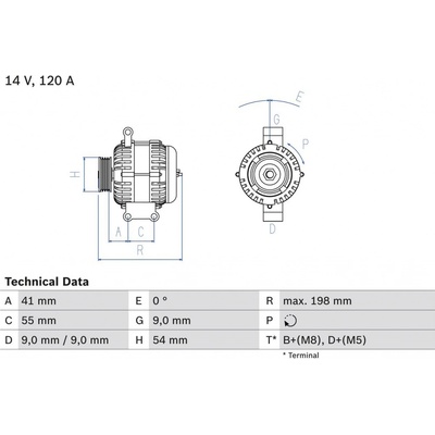 Generátor BOSCH 0 986 083 320 (0986083320)