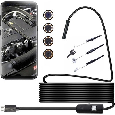 Verk 04117 Endoskopická inspekční kamera android pc usb 5m led – Sleviste.cz