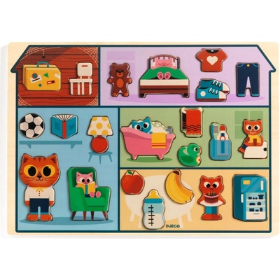 Djeco Vkládací puzzle domeček