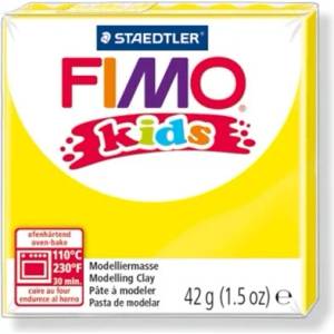 FIMO Глина, 42 g, горима, FIMO "Kids", жълта 8030-1 (8030-1)