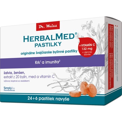 Dr. Weiss šalvia ženšen vit.C 24 + 6 pastilok
