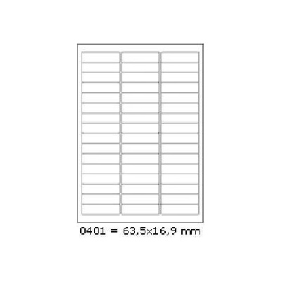 CDRmarket Самозалепващи етикети 63, 5 x 16, 9 mm, 48 етикети A4, 100 листа (R0ECO.0401.A)
