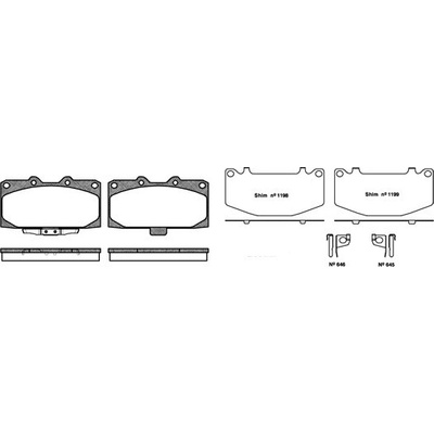 Sada brzdových platničiek kotúčovej brzdy REMSA 0599.12
