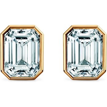 SAVICKI Обеци Pure: злато, лабораторни диаманти с шлифовка "смарагд