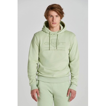 GANT REG TONAL SHIELD HOODIE zelená