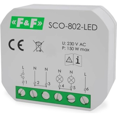 SCO-802-LED - Stmievač osvetlenia s pamäťou, 230V; 1,3A, 150W