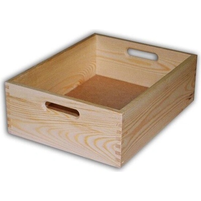 Biedrax Drevená debna stredná 40 x 30 x 13 cm prírodné