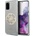 GUESS Glitter 4G Circle Logo Case - дизайнерски кейс с висока защита за Samsung Galaxy S20 Plus (сив)