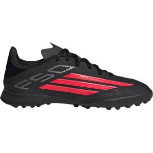adidas Юношески футболни стоножки Adidas F50 League Junior Astro Turf Football Boots - Black/Red/Black