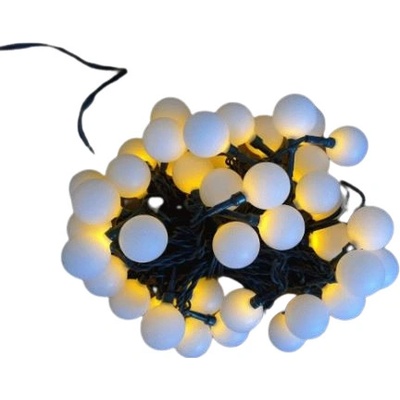 ACA Lighting LED vánoční světelný řetez Kuličky 3x8m bílá barva IP44 80 LED