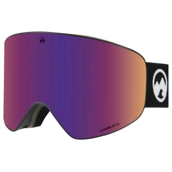 MowMow Маска за ски и сноуборд MowMow Stealth с черна рамка и наситено лилава фотохроматична LuxaLens плака (MMG-PC5)