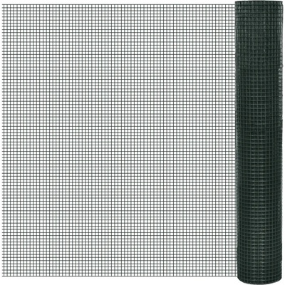 PVC zelená drátěná síť 25x1 m, oka 19x19 mm, ocel