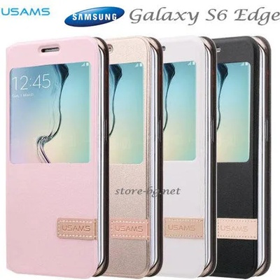 Samsung Galaxy S6 Edge G925 Window Wallet Калъф и Протектор