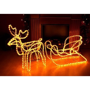 Svietiaci vianočný sob - svetelná dekorácia 140 cm