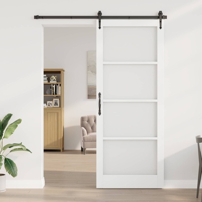 vidaXL Вътрешна врата ORKDAL Бяло грундирано 93 x 232 см (4102708)
