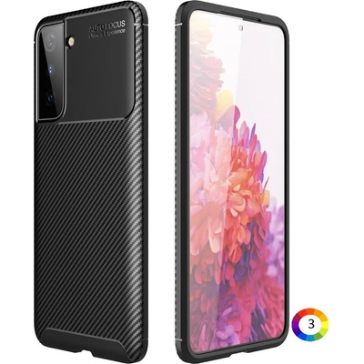 Samsung Galaxy S21 Удароустойчив Carbon Fiber Калъф и Протектор