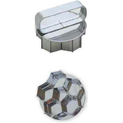 SCHNEIDER Raznica na pečivo – futbalová lopta, Ø 80 mm, nerez