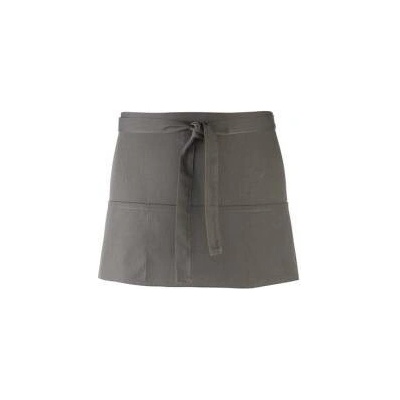 Premier Workwear Pracovní zástěra krátká s kapsami PR155 Dark Grey Pantone 431 60x33cm